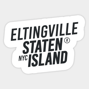 Eltingville, Staten Island - Modern Cursive Minimal Design - New York Sticker